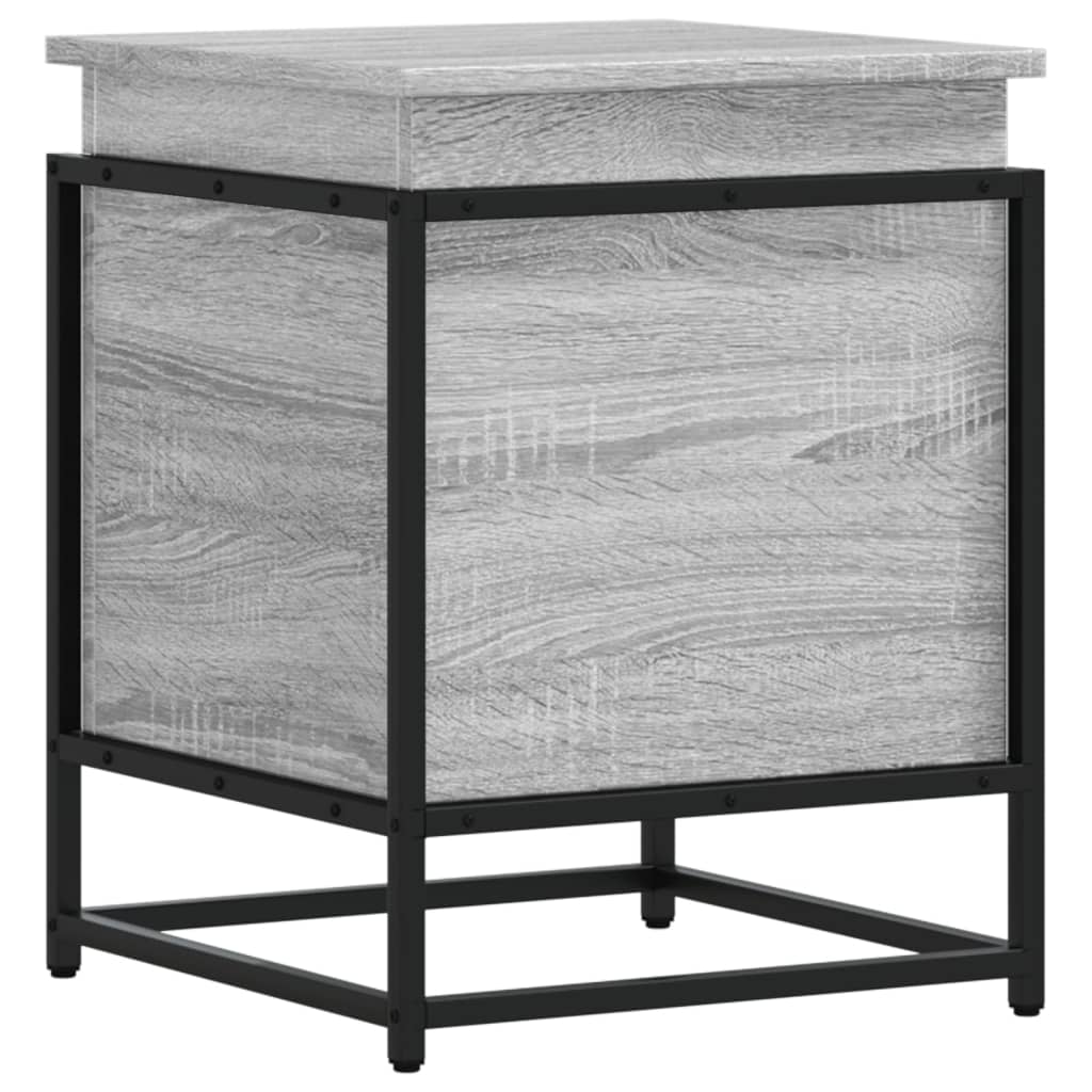 Contenitore con Coperchio Grigio Sonoma 40x40x51,5cm Truciolato 848792