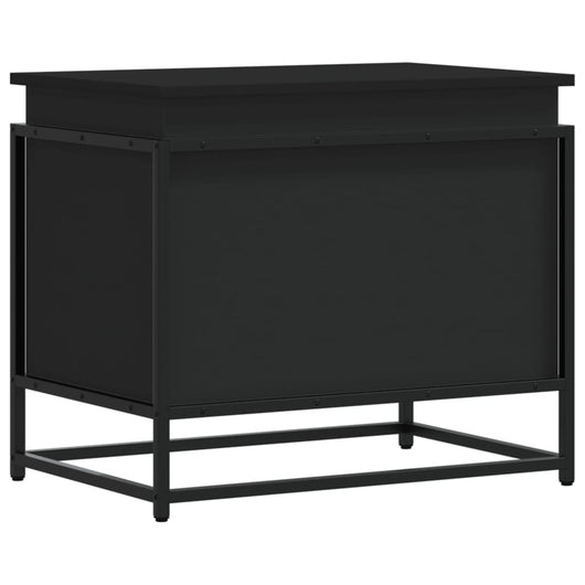 vidaXL Contenitore con Coperchio Nero 60x40x51,5 cm in Truciolato