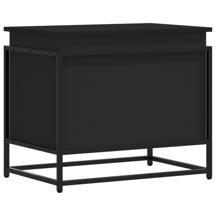 vidaXL Contenitore con Coperchio Nero 60x40x51,5 cm in Truciolato