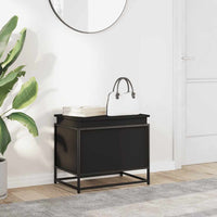 Contenitore con Coperchio Nero 60x40x51,5 cm in Truciolato 848794