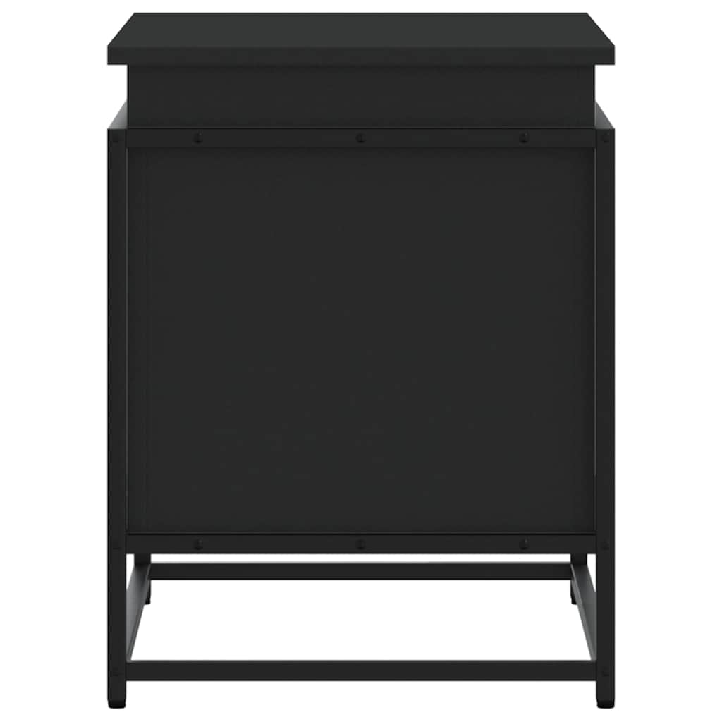 Contenitore con Coperchio Nero 60x40x51,5 cm in Truciolato 848794