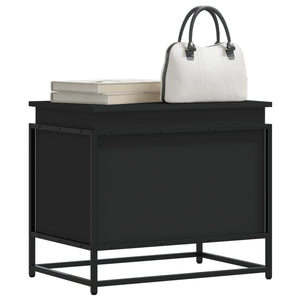 vidaXL Contenitore con Coperchio Nero 60x40x51,5 cm in Truciolato