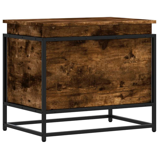 vidaXL Contenitore con Coperchio Rovere Fumo 60x40x51,5cm Truciolato