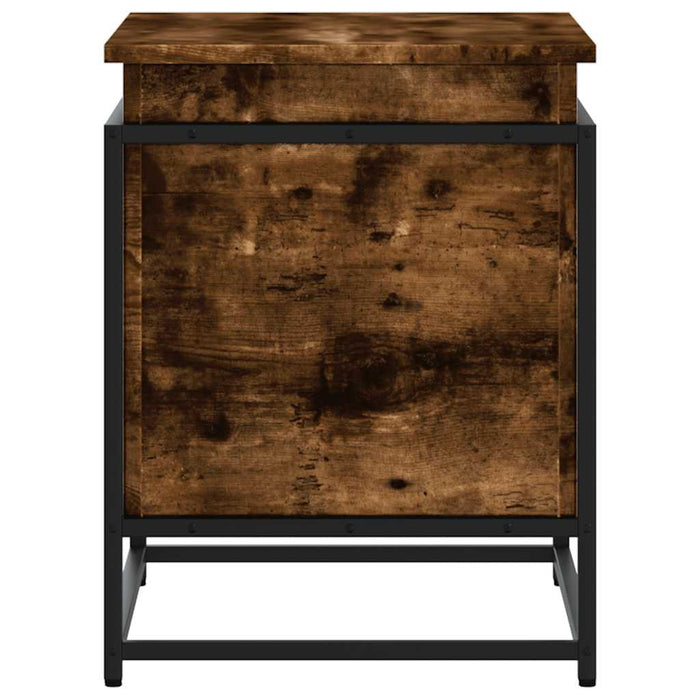 vidaXL Contenitore con Coperchio Rovere Fumo 60x40x51,5cm Truciolato