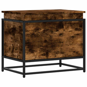 vidaXL Contenitore con Coperchio Rovere Fumo 60x40x51,5cm Truciolato