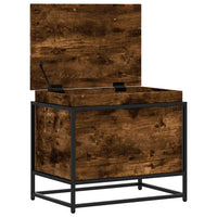 vidaXL Contenitore con Coperchio Rovere Fumo 60x40x51,5cm Truciolato