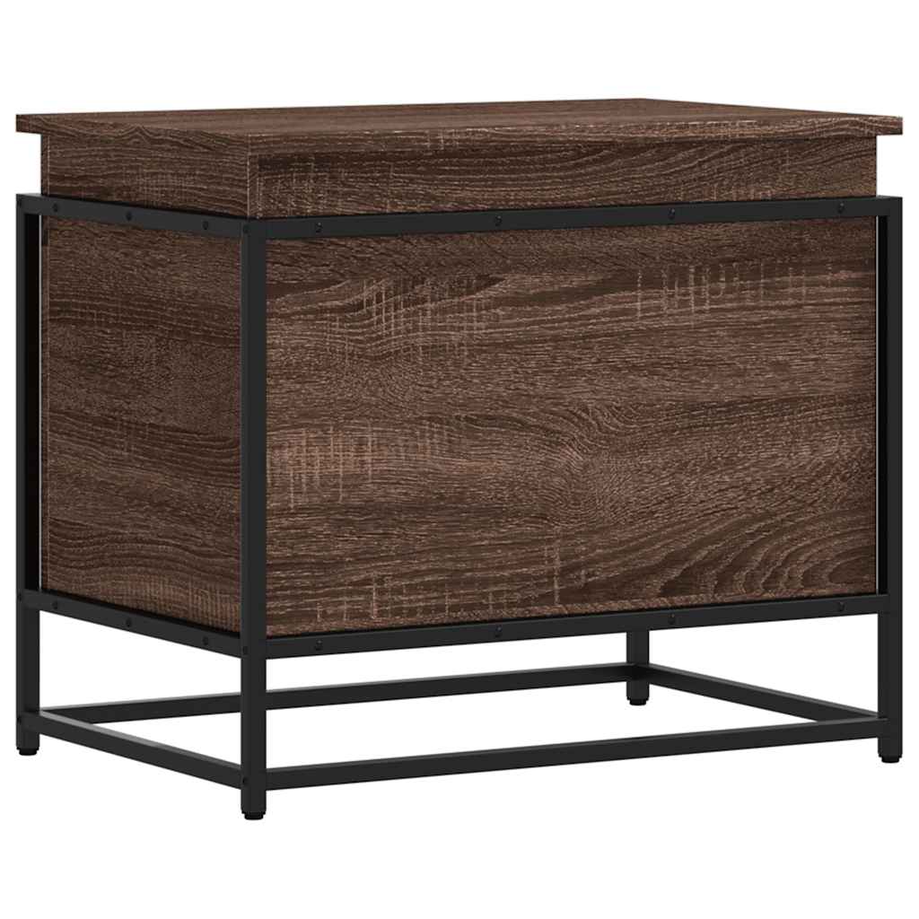 Contenitore con Coperchio Rovere Marrone 60x40x51,5 Truciolato 848798