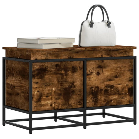 Contenitore con Coperchio Rovere Fumo 80x40x51,5cm Truciolato