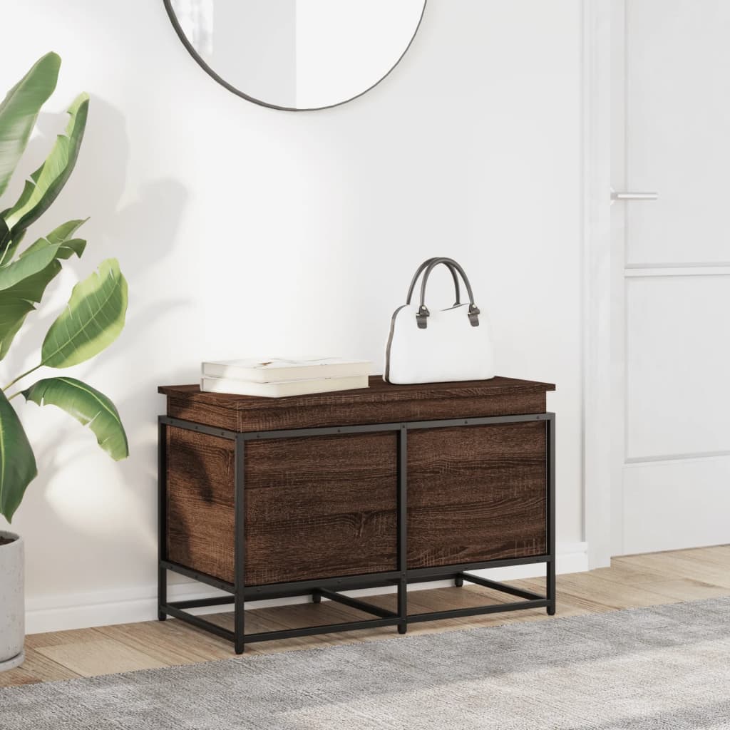 Contenitore con Coperchio Rovere Marrone 80x40x51,5 Truciolato 848803