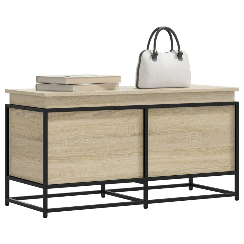 vidaXL Contenitore con Coperchio Rovere Sonoma 100x40x51,5 Truciolato