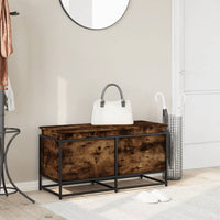 vidaXL Contenitore con Coperchio Rovere Fumo 100x40x51,5cm Truciolato