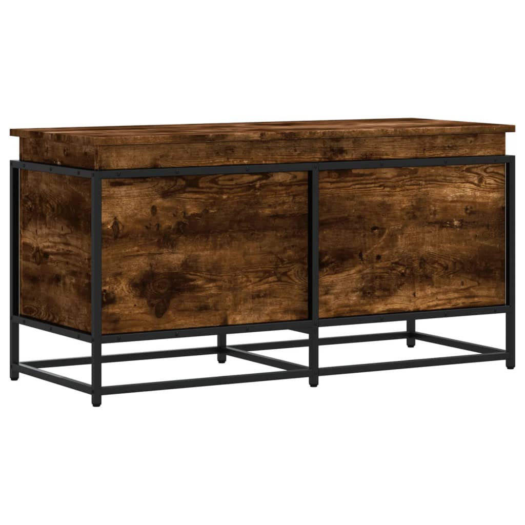 vidaXL Contenitore con Coperchio Rovere Fumo 100x40x51,5cm Truciolato