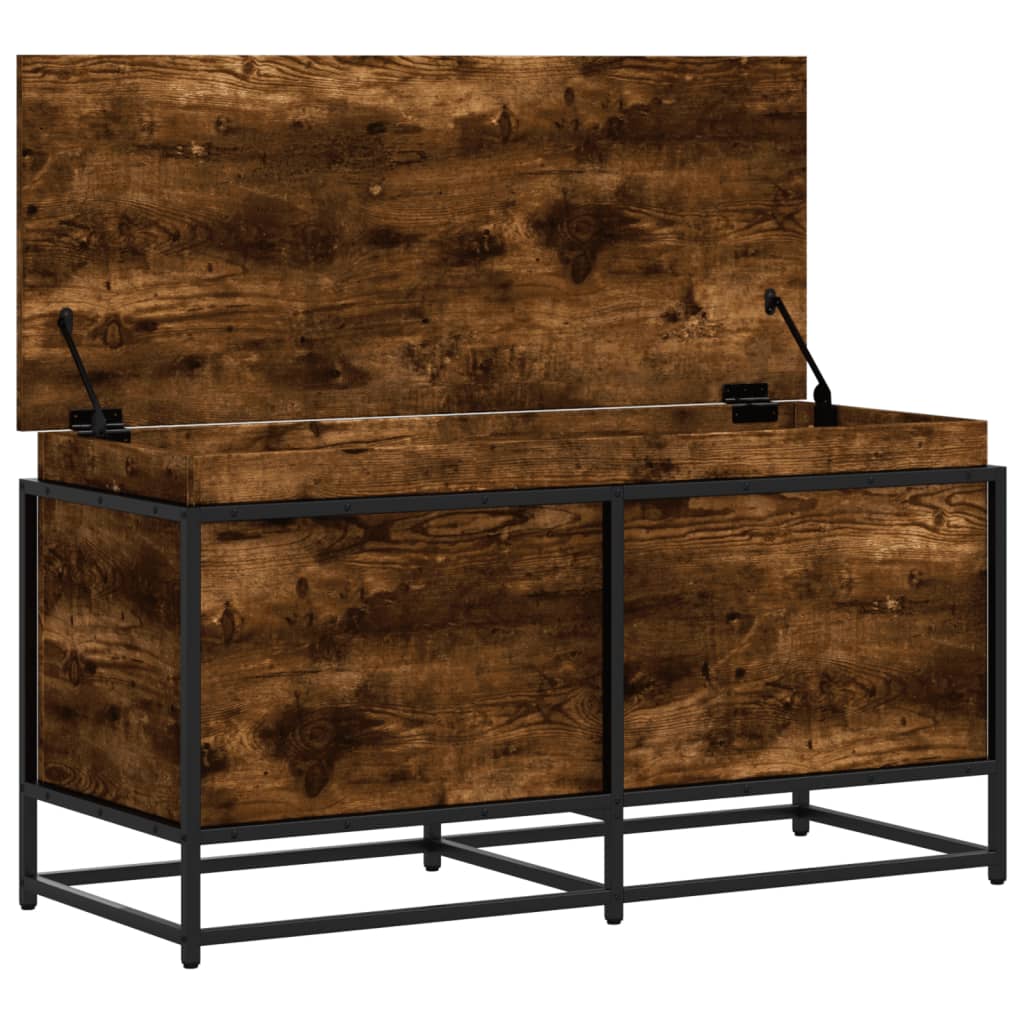 Contenitore con Coperchio Rovere Fumo 100x40x51,5cm Truciolato 848806