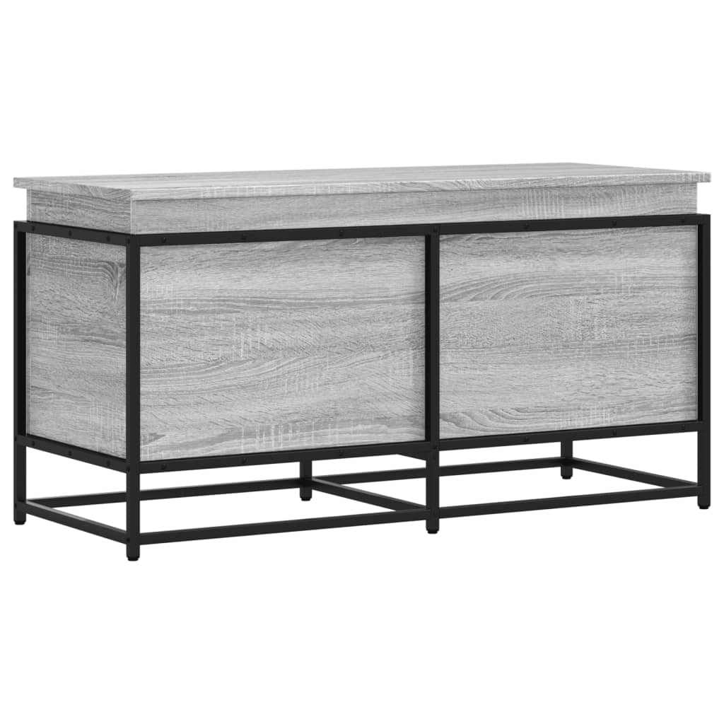 vidaXL Contenitore con Coperchio Grigio Sonoma 100x40x51,5 Truciolato