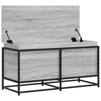 vidaXL Contenitore con Coperchio Grigio Sonoma 100x40x51,5 Truciolato