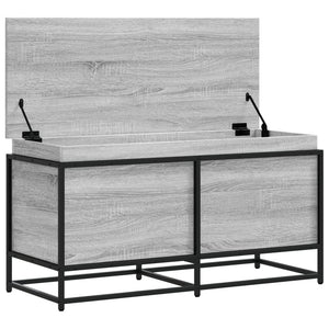 vidaXL Contenitore con Coperchio Grigio Sonoma 100x40x51,5 Truciolato