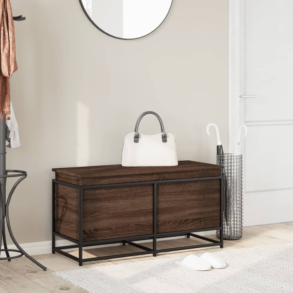 Contenitore con Coperchio Rovere Marrone 100x40x51,5 Truciolato 848808