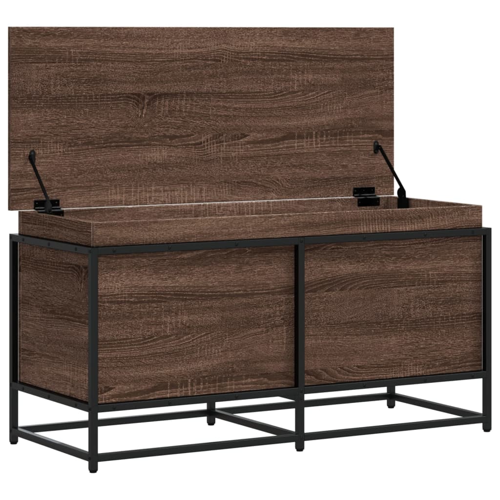 Contenitore con Coperchio Rovere Marrone 100x40x51,5 Truciolato 848808