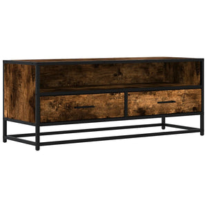 Mobile TV-Credenza per TV-Console TV Rovere Fumo 100x34,5x40cm Legno Multistrato e Metallo