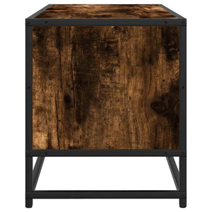 Mobile TV-Credenza per TV-Console TV Rovere Fumo 100x34,5x40cm Legno Multistrato e Metallo