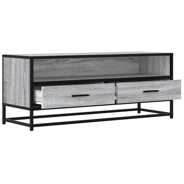 Mobile TV-Credenza TV-Console TV Grigio Sonoma 100x34,5x40cm Legno Multistrato Metallo