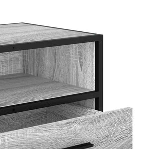 Mobile TV-Credenza TV-Console TV Grigio Sonoma 100x34,5x40cm Legno Multistrato Metallo