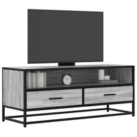 Mobile TV-Credenza TV-Console TV Grigio Sonoma 100x34,5x40cm Legno Multistrato Metallo