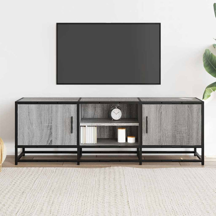 Mobile TV-Credenza TV-Console TV Grigio Sonoma 120x35x41cm Legno Multistrato e Metallo