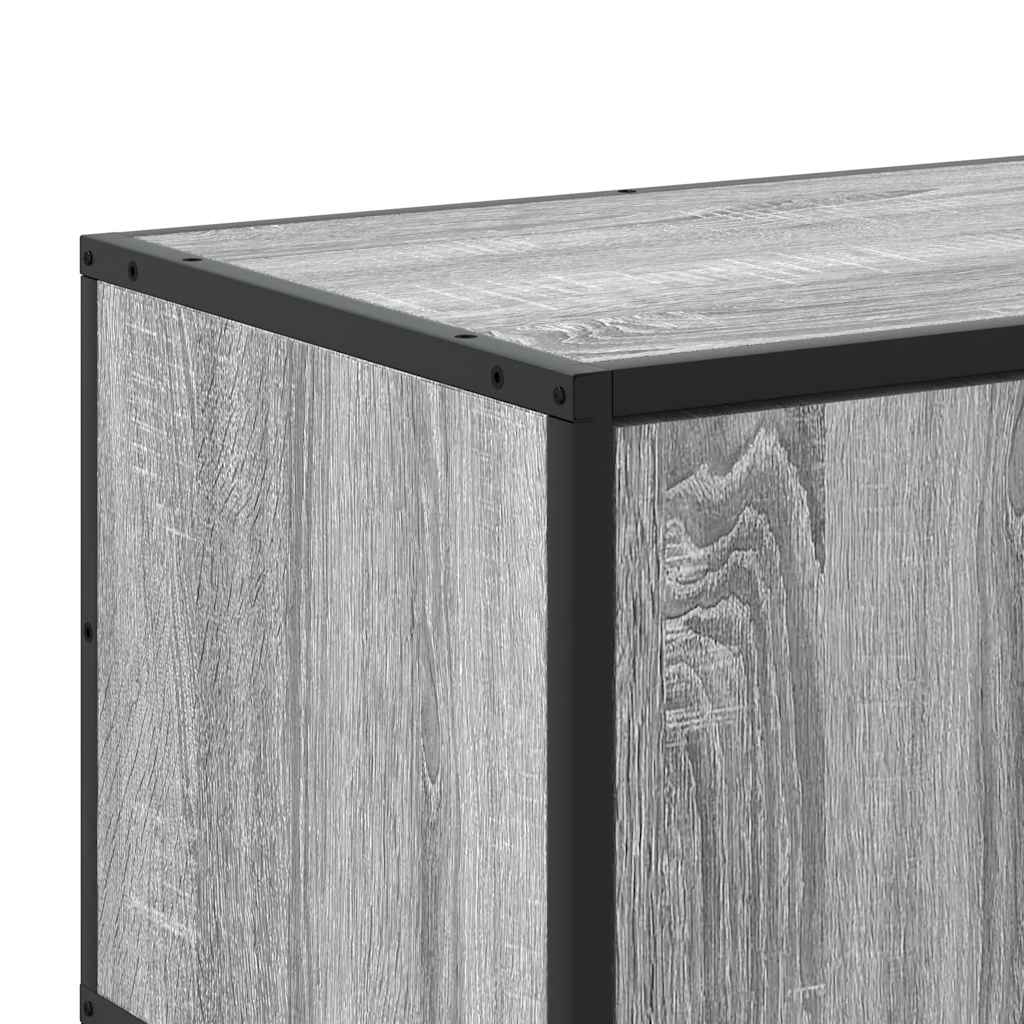 Mobile TV-Credenza TV-Console TV Grigio Sonoma 120x35x41cm Legno Multistrato e Metallo