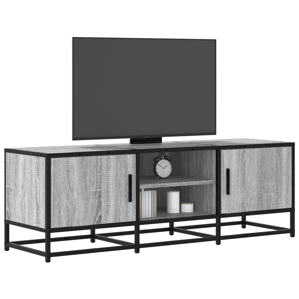 Mobile TV-Credenza TV-Console TV Grigio Sonoma 120x35x41cm Legno Multistrato e Metallo