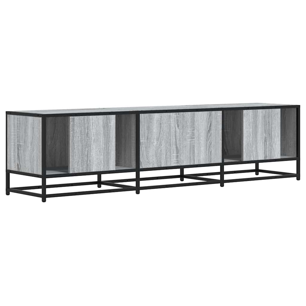 Mobile TV-Credenza TV-Console TV Grigio Sonoma 160x35x41cm Legno Multistrato e Metallo