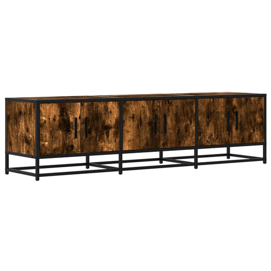 Mobile TV-Credenza per TV-Console TV Rovere Fumo 150x35x41 cm in Truciolato e Metallo
