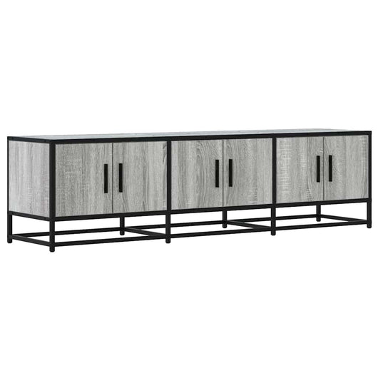 Mobile TV-Credenza TV-Console TV Grigio Sonoma 150x35x41cm in Truciolato e Metallo