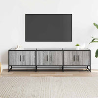 Mobile TV-Credenza TV-Console TV Grigio Sonoma 150x35x41cm in Truciolato e Metallo
