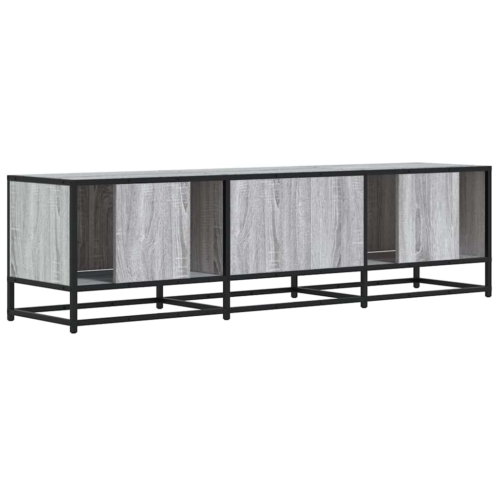 Mobile TV-Credenza TV-Console TV Grigio Sonoma 150x35x41cm in Truciolato e Metallo
