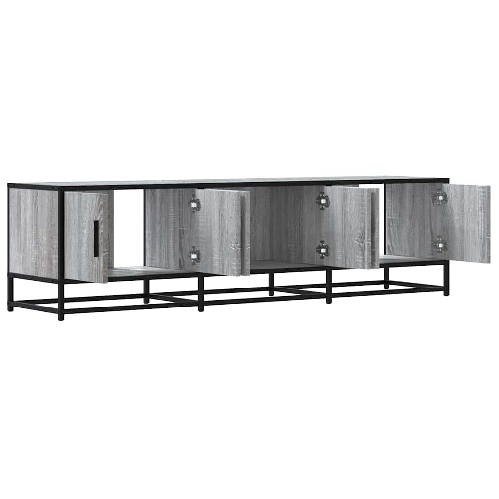 Mobile TV-Credenza TV-Console TV Grigio Sonoma 150x35x41cm in Truciolato e Metallo