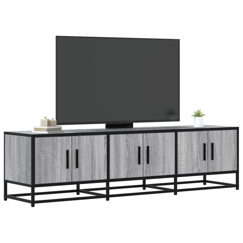 Mobile TV-Credenza TV-Console TV Grigio Sonoma 150x35x41cm in Truciolato e Metallo
