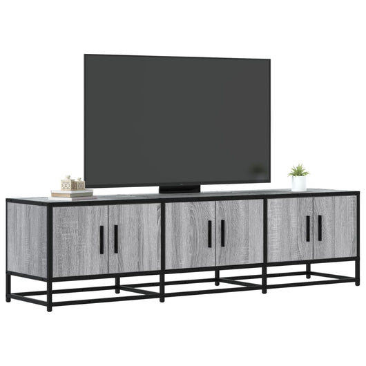 Mobile TV-Credenza TV-Console TV Grigio Sonoma 150x35x41cm in Truciolato e Metallo