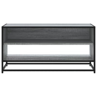 Mobile TV Grigio Sonoma 91x40x46 cm Legno Multistrato e Metallo 848887