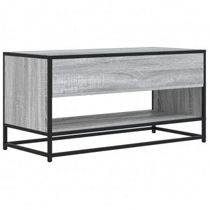 Mobile TV Grigio Sonoma 91x40x46 cm Legno Multistrato e Metallo 848887