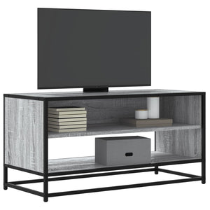 Mobile TV Grigio Sonoma 91x40x46 cm Legno Multistrato e Metallo 848887