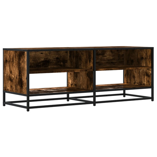 Mobile TV-Credenza per TV-Console TV Rovere Fumo 120,5x40x46cm Legno Multistrato e Metallo