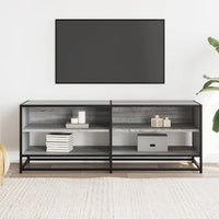 Mobile TV-Credenza TV-Console TV Grigio Sonoma 120,5x40x46cm Legno Multistrato Metallo