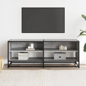 Mobile TV-Credenza TV-Console TV Grigio Sonoma 120,5x40x46cm Legno Multistrato Metallo