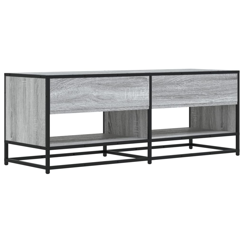 Mobile TV-Credenza TV-Console TV Grigio Sonoma 120,5x40x46cm Legno Multistrato Metallo