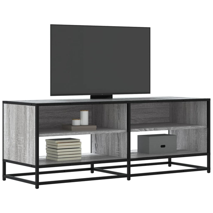 Mobile TV-Credenza TV-Console TV Grigio Sonoma 120,5x40x46cm Legno Multistrato Metallo