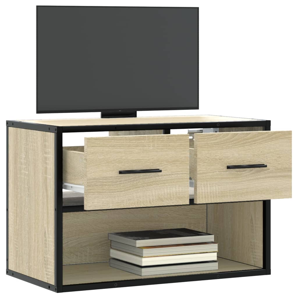 Mobile TV Rovere Sonoma 60x31x39,5cm Legno Multistrato Metallo 848910