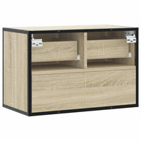 Mobile TV Rovere Sonoma 60x31x39,5cm Legno Multistrato Metallo 848910