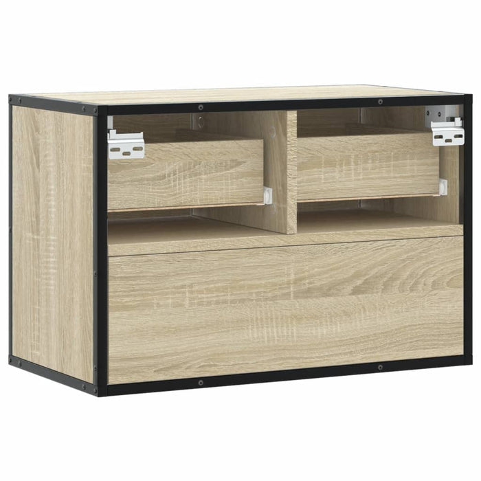 Mobile TV Rovere Sonoma 60x31x39,5cm Legno Multistrato Metallo 848910