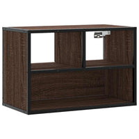 Mobile TV-Credenza per TV-Console TV Rovere Marrone 60x31x39,5cm in Truciolato e Metallo 537866